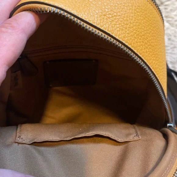 Coach Mustard Leather Backpack - Picture 5 of 5